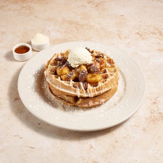 Banana Fosters Waffles